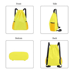 SYGA Drawstring Backpack for Gym, Yoga, Running, Swimming, Camping, Travel Bag Sports Fitness Club Student Training Bag(Yellow)