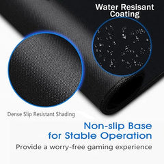 Storite 900x400x2mm Extended Gaming Mouse Pad, Desk Mat, Black | Stitched Embroidery Edges, Water Resistance Coating, Natural Non Slippery Rubber Base, For Laptop/Computer