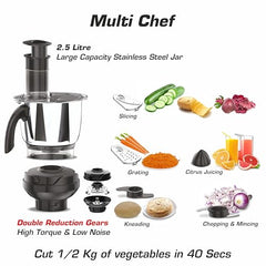 Vidiem Vstar Adc Blu Mixer Grinder 717 A|750 Watts|5 Jar In-1 Juicer|5 Leakproof Jars With Self-Lock, Wet And Dry, Chutneys & Curries|ABS Body|5 Year Warranty On Motor & 2 Year Product Warranty, Blue