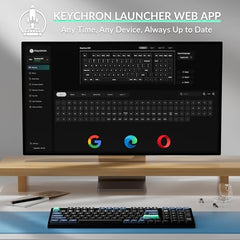 Keychron B35 Wireless Keyboard, 2.4 GHz/Bluetooth 96% Layout Keyboard with Numeric Keypad Silent Typing Launcher Support Ergonomic Angle Compatible for Mac Windows Linux
