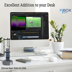 PiBOX India NVME M2 Enclosure Fan, SSD Enclosure - USB 3.2 10Gbps, Tool-Free M.2 NVMe Case, PCI-E NVMe Reader, USB-C, Supports M & B&M Keys, 2230/2242