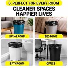 Regennx black Garbage Bags for Dustbin |Medium 19x21 inches |180 Plastic Bags for Home | 30 Pcs x Pack of 6 plastic bag Medium Size for Waste Disposal.