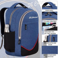 S.B. Collection Bags Unisex Usb Waterresistance Office/Business/College Daily Use Helping hand Backpack 32L Laptop Backpack (Grey Pro Plus)