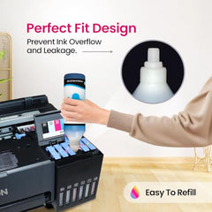 Splashjet 011/012 Compatible Refill Ink for Epson L8180 / L8160 Printer – Compatible Ink Bottle for Epson 011/012 Ink Code (70gm x C/M/Y/BK/PB/GY) Ink Bottle – 502373