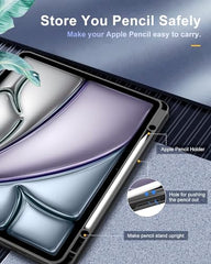 ProElite Case for iPad Air 11 Inch M4/M3/M2 2026/2025/2024, iPad Air 10.9 inch 5th/4th Gen & iPad Pro 11 inch 4th/3rd Gen 2022 case Cover, Transparent Smart Flip Cover with Pencil Holder, Lavender