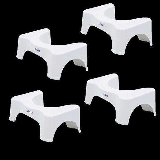SYGA Stool for Toilet, Cabinet - Anti-Slip, Anti-Constipation, Better Posture - Helps with IBS, Hemorrhoids and Other Problems - Space Saving, Compact_Set of 4