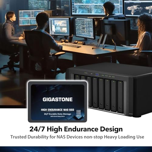 Gigastone 【NAS Certified】 High Endurance 4TB SSD– for Gaming/PC/Laptop/NAS SSD 24/7 Reliable 2.5" SATA Internal Solid State Drives RAID Data Storage 2.5 inches SATA 3.0