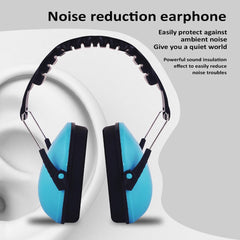 SYGA Children's Noise Reduction Earmuffs, Head-Mounted Soundproof Earmuffs for Learning, Reading, Sleeping, and Airport Use(SkyBlue)