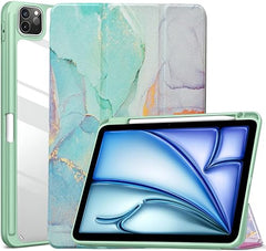ProElite Case for iPad Air 11 Inch M4/M3/M2 2026/2025/2024, iPad Air 10.9 inch 5th/4th Gen & iPad Pro 11 inch 4th/3rd Gen 2022 case Cover, Transparent Smart Flip Cover with Pencil Holder, Lavender