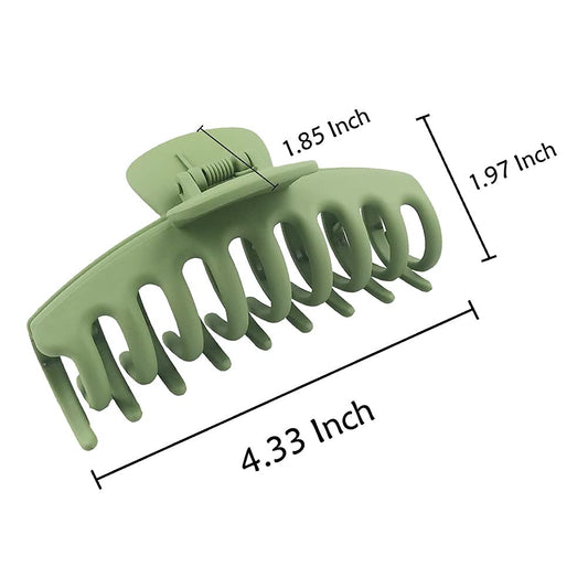 SYGA Large Hair Claw Clips for All Type Hair Strong Hold Perfect For Women and Girls Hair Clamps Clip 2 Pcs, Dark Brown & White