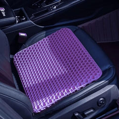 FOURTHSKY Silicone Gel Seat Cushion, Rectangular Office Chair, Car Seat & Wheelchair, Orthopedic Pressure Relief, Non-Slip Washable Cover, Ergonomic, Home, Travel, Desk Chair