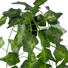Tdas Plastic Artificial Plants With Pot Leaves Hanging Ivy Garlands Plant Greenery Vine Creeper Home Decor Door Wall Balcony Decoration Party - 50 Cm (2 Pcs Money Plants)