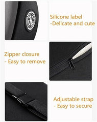 CRENTILA Car Neck and Back Cushion Memory Foam Lumbar Support Pillow for Office Chair and Car Seat, Comfortable Ergonomic Design for Neck and Back Rest, Black