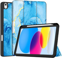 Robustrion Cover for iPad 11th Generation (A16) / 10th Gen Cover Case with [Right Side Pencil Holder] [Auto Sleep Wake] [Soft Back] (2022/2025), Case for iPad 11th 11"/ 10th 10.9" - Yellow