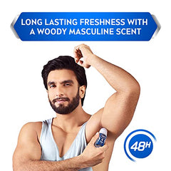 Nivea Woody Fresh Active Roll On For Men, Anti-Perspirant, 50 Ml & Men Body Wash, Deep Impact, 3 In 1 Shower Gel For Body, Face & Hair, With Microfine Clay, 250 Ml