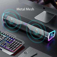 Ant Esports GS170 Gaming Speaker for PC, Stereo 2.0 USB Powered Desktop Speaker with 3.5 mm Aux-in, in-line Volume Control, RGB LED Lights Mini Multimedia Speakers for PC, Laptop, Tablet, Cellphone