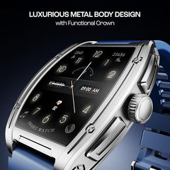 boAt Enigma Radiant Luxury Watch for Man w/1.43"(3.63 cm) AMOLED Display, AOD, Premium Metal Build, Round Dial, 200+Watch Faces, Upto 7 Days Battery Life, Fitness smartwatch for Men (Metal Black)