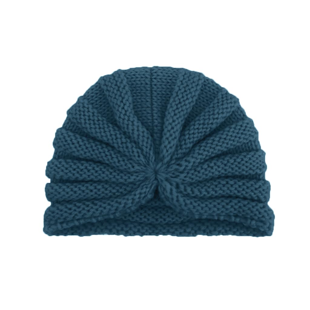 SYGA Baby Turban Cap Unisex Winter Woolen Warm Hat Bowknot Knitted Infant Toddler Cap 0-3 Years Beige