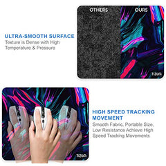 Tizum Mouse Pad with Anti-Slip Rubber Base & Ultra-Smooth Surface | Washable, Spill-Resistant Print Design, Computer Mouse Mat for Laptop, Desktop & Office (Multicolor)