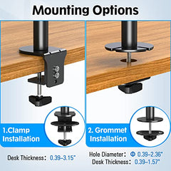 MOUNTUP Dual Monitor Stand for 2 Max 32 inch Stack Screen Monitors