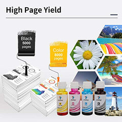 proffisy GT51 GT52 Ink Refill Dye Ink, YCM+1PCS Black - Ink Tank GT5810