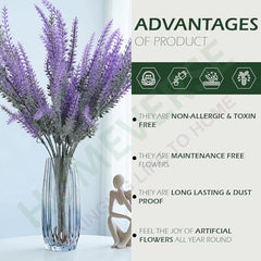 HOMEVERSE Artificial Faux Eucalyptus Stems, Green, 24pcs | Fake Leaves, For Wedding Bouquet Centerpiece, For Table Decoration, Vase Not Included