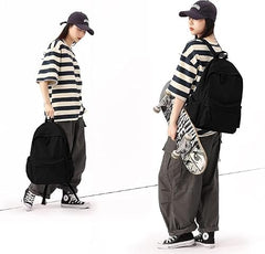 Medium Waterproof Backpack for Girls & Women, School College Bag, (BLACK)