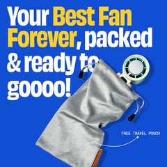 NUUK BFF Personal Hand Fan | 13000 RPM with IceTouch™ | 3600mAh Rechargeable Battery up to 10 hrs | Portable Mini Fan | 100-Speed Dial | For Travel, Office, Makeup & Outdoor | 1 Yr + 1 Month Warranty