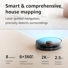 XIAOMI Robot Vacuum Cleaner S10 for Home|4000 Pa Powerful Suction|Advanced Laser Navigation|Multiple Map Memory| Floor Cleaner Machine for Home|1 Year Warranty|2024 New Launch