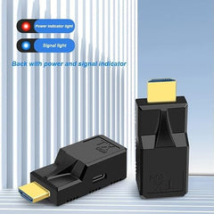 SANCY HDMI Extender Over Cat5e/Cat6 – Full HD 1080P & 4K Support, Signal Booster Transmitter Receiver Kit, Up to 20m Range for HDTV, PC, PS4, STB