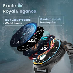 GOBOULT Crown R Pro 2 Smartwatch 1.43''HD AMOLED Display,BT Calling 5.2,600Nits Brightness,IP67,150+Watchfaces, 120+Sports Modes, AI Voice Assistant, SpO2 Monitoring(Charcoal Black)