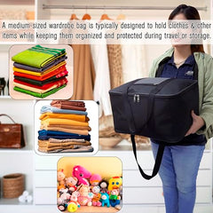 Storite 2 Pack Moisture Proof Nylon Underbed Storage Bag For Clothes Large | (54 x 46 x 28 cm) - BlackRed, Rectangular
