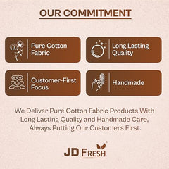 JD FRESH 3 Pcs Cotton Saree Covers/Storage Bags with Zip Cover/Space Saving Bag with Transparent Window/Wardrobe & Cupboard Organizer for Clothes/Bedsheets/Lehengas (16 x 13 x 3 Inch/Off White)