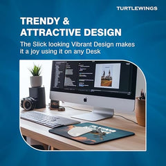 TURTLEWINGS | Mousepad | Inspirational Quote Mousepad – 22x18 cm, 3mm Thick | Abstract Design Non-Slip Rubber Base | Office, Study & Gaming Use | Premium Smooth Surface 3