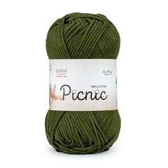 Ganga Acrowools Picnic is 100% Cotton and Crochet Yarn. Pack of 3 Balls - 50Gm Each Shade No - PIC015, Sterling Red
