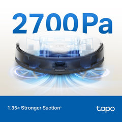 Tapo TP-Link RV20 Mop Plus MagSlim LiDAR + Gyroscope Navigation Robot Vacuum & Mop+ Smart Auto-Empty Dock, 4-Level 2700Pa Suction, Google Assistant & Alexa Compatible | Spotless Cleaning 4-in-1