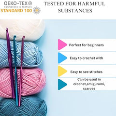 HILUSH Hobby,Wool Yarn dk Acrylic Hand Knitting Yarn Ball (100g/1 Ball),Suitable for Craft amigurumi Shade 001 (Sky Blue)