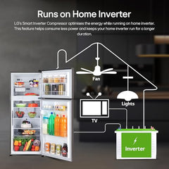 LG 242 L 3 Star Smart Inverter Frost-Free Double Door Refrigerator (GL-I292RPZX, Shiny Steel, Door Cooling+)
