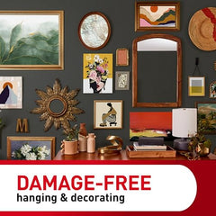3M Command Sawtooth Picture Hangers, Photo frame Hooks, Holds 1.8 kg, No Paint Damage, Holds Strongly, Reusable, Adhesive hooks for wall, Multi-surface (White, 4 hooks, 6 strips)