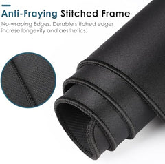 Sounce Mouse Pad Mercerized Surface Anti-fray Edges and Anti-Slip Rubber Base Gaming Mouse Pad a Laptop Desk Mat with Smooth Mouse Control Dimensions 900L x 400B x 2H mm (Black)