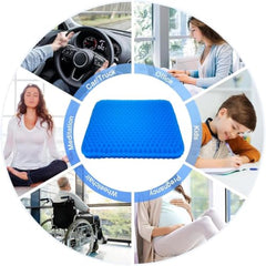 ZIKAMZIK Gel Cushion Orthopaedic Seat Cushion | Upgraded Breathable Gel Seat Cushion with Non-Slip Cover for Office Chair, Car, Wheelchair & Home | Comfortable Support for Long Sitting