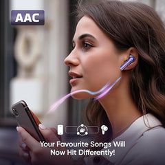 Mivi DuoPods B4 Ear Buds Wireless, 50H Playtime, ENC, 13mm, Bluetooth 5.1