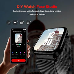 boAt Storm Call 3 w/TBT Navigation, Daily Activity Tracker, DIY Watch Face Studio,700+ Active Modes, 1.83" (4.6 cm) HD Display Fitness Smart Watch for Men & Women(Black Metal)
