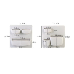 SYGA Plastic Self-Adhesive Accessories Holder, Storage Stand, Home Organizer Wall-Mounted Top 2 Holders (Medium, Grey)