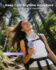 ARCTICOOL Portable Mini Fan - Rechargeable Hand Fan with 3 Adjustable Speeds, 2000mAh Battery, Lightweight Design, Low Noise, and Easy Portability for Indoor and Outdoor Use (Deep Black)
