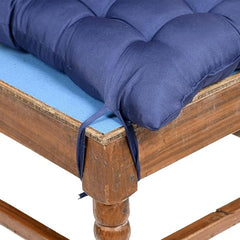 Kuber Industries 2 Pcs Cotton 16x16 Inch Chair Cushion for Sitting | Chairs Cushion For Home, Office, Dining Chair, Car, Meditation | Back Rest Support Chair Cushion with Ties | Plain - Cream