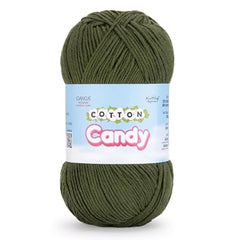 Ganga Acrowools Cotton Candy Yarn – Soft Premium Cotton Blend Wool for Knitting & Crochet | Lightweight, Smooth Texture, Pastel Shades, 100gm Ball (CCY006 -White)