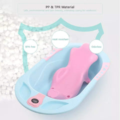 SYGA Baby Bathtub Newborn Flexibath Bathtub with Temperature Sensor and Stand for Baby(Pink)