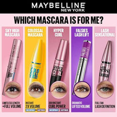 Maybelline New York Hypercurl Mascara Waterproof, Black | 9.2g