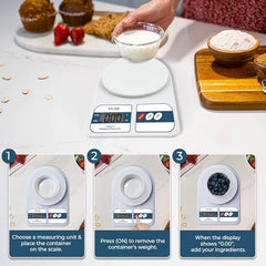 RS CREATIONS Weighing scale, Weight Machine for Kitchen, Kitchen Weighing Scale, Food Weighing Scale, Multipurpose Portable Electronic Digital Weighing Scale Weight Machine